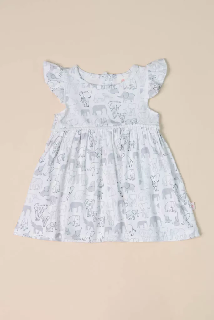 Piper Dress - Grey Elephant Families