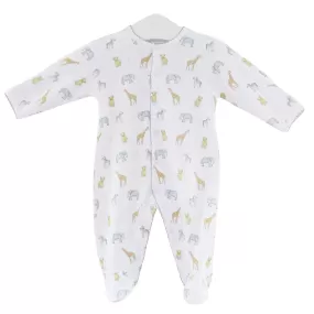 Safari Animals Print footie |  Baby Unisex