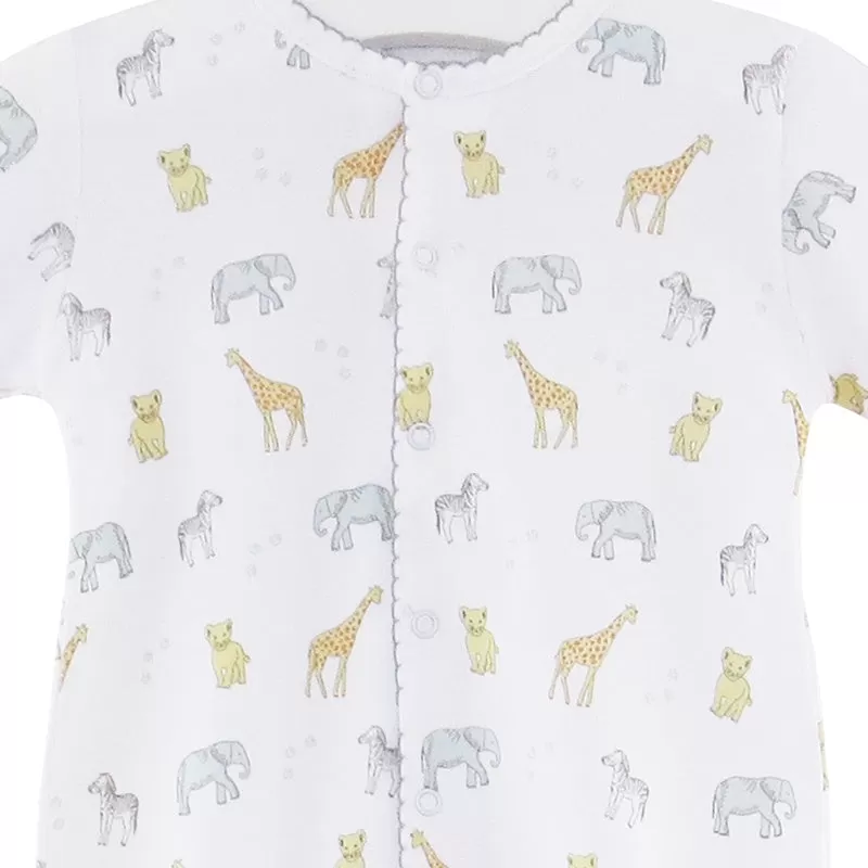 Safari Animals Print footie |  Baby Unisex