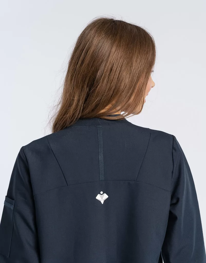 Scrub Jacket Button Up - Midnight Navy