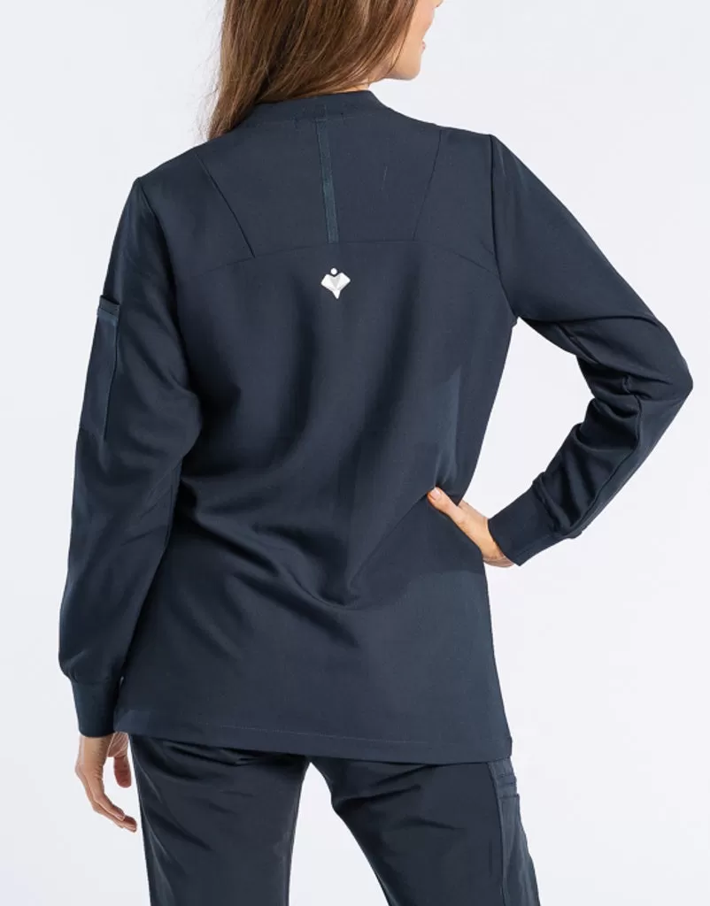 Scrub Jacket Button Up - Midnight Navy