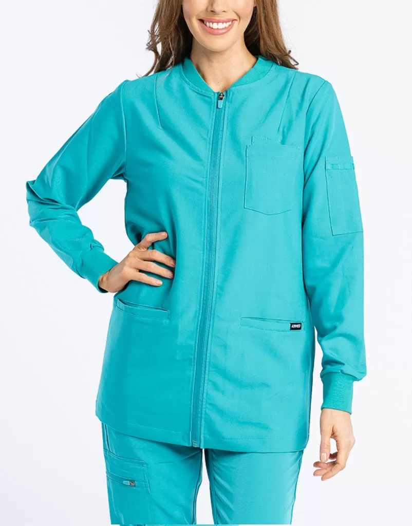 Scrub Jacket Zip Up - Sydney Teal