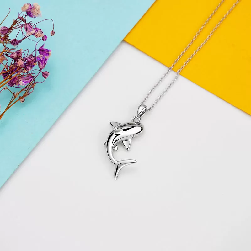 Shark Necklace for Women S925 Sterling Silver Necklace Christmas Gifts Birthday Gifts for Her