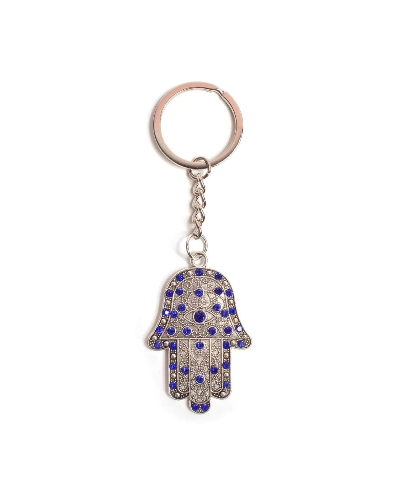 Silver Hamsa Keychain