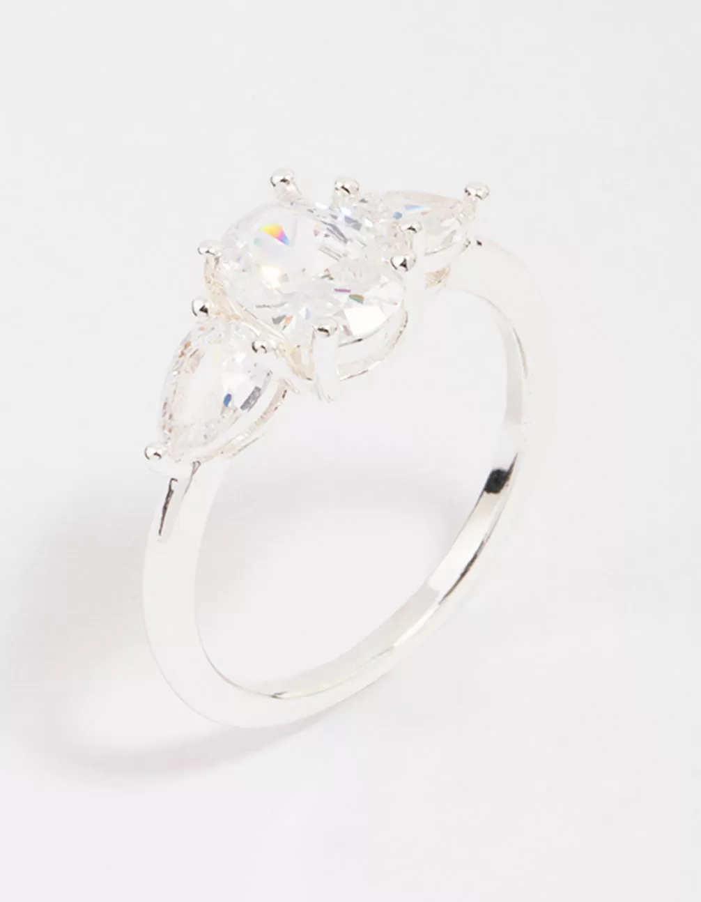 Silver Plated Oval Enchanting Ring