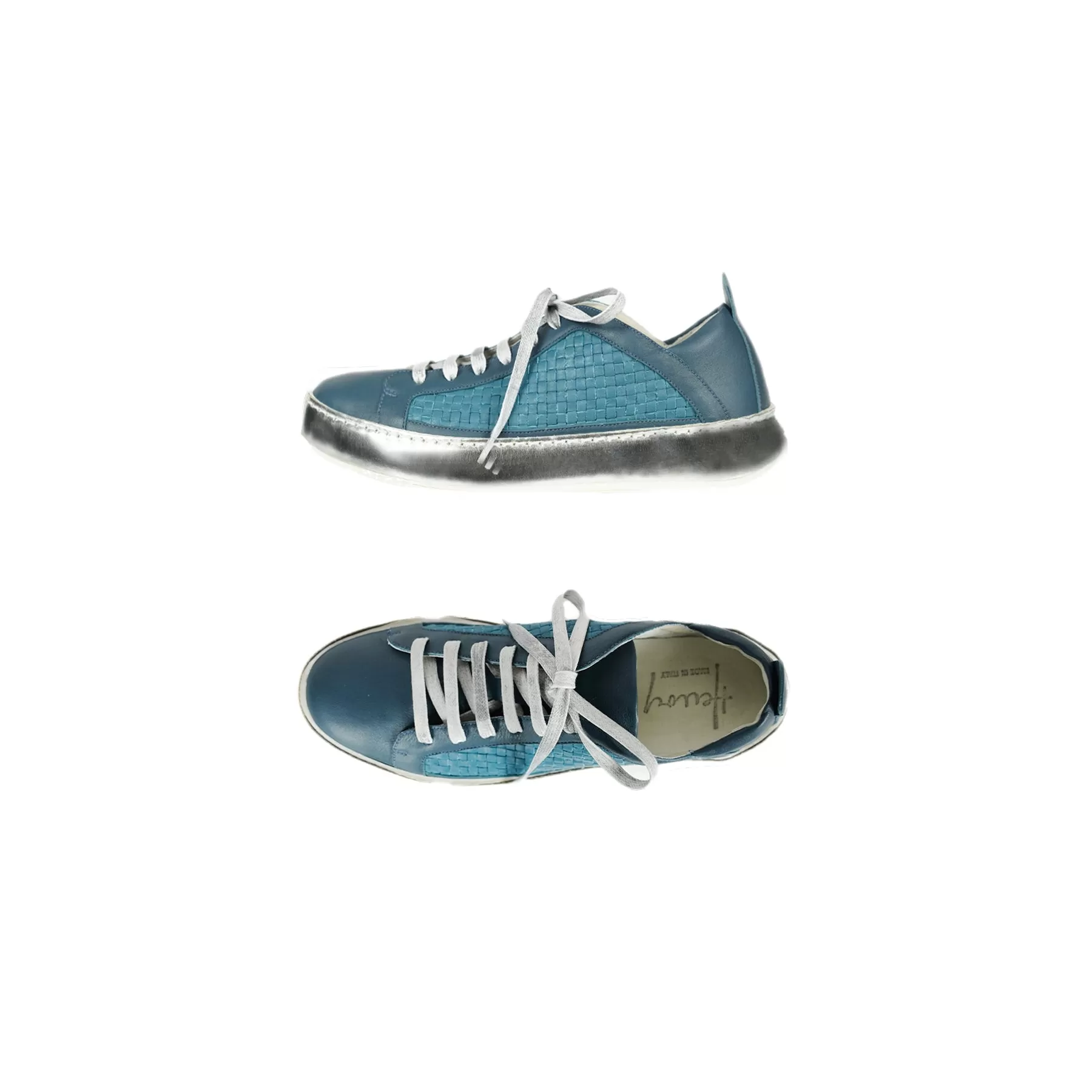 Sneaker Intreccio Soft Blue Jeans