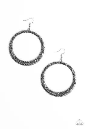 So Demanding - Silver Paparazzi Earrings