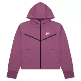 Sportswear Women's Tech Fleece Windrunner Full-Zip Hoodie - Light Bordeaux/White