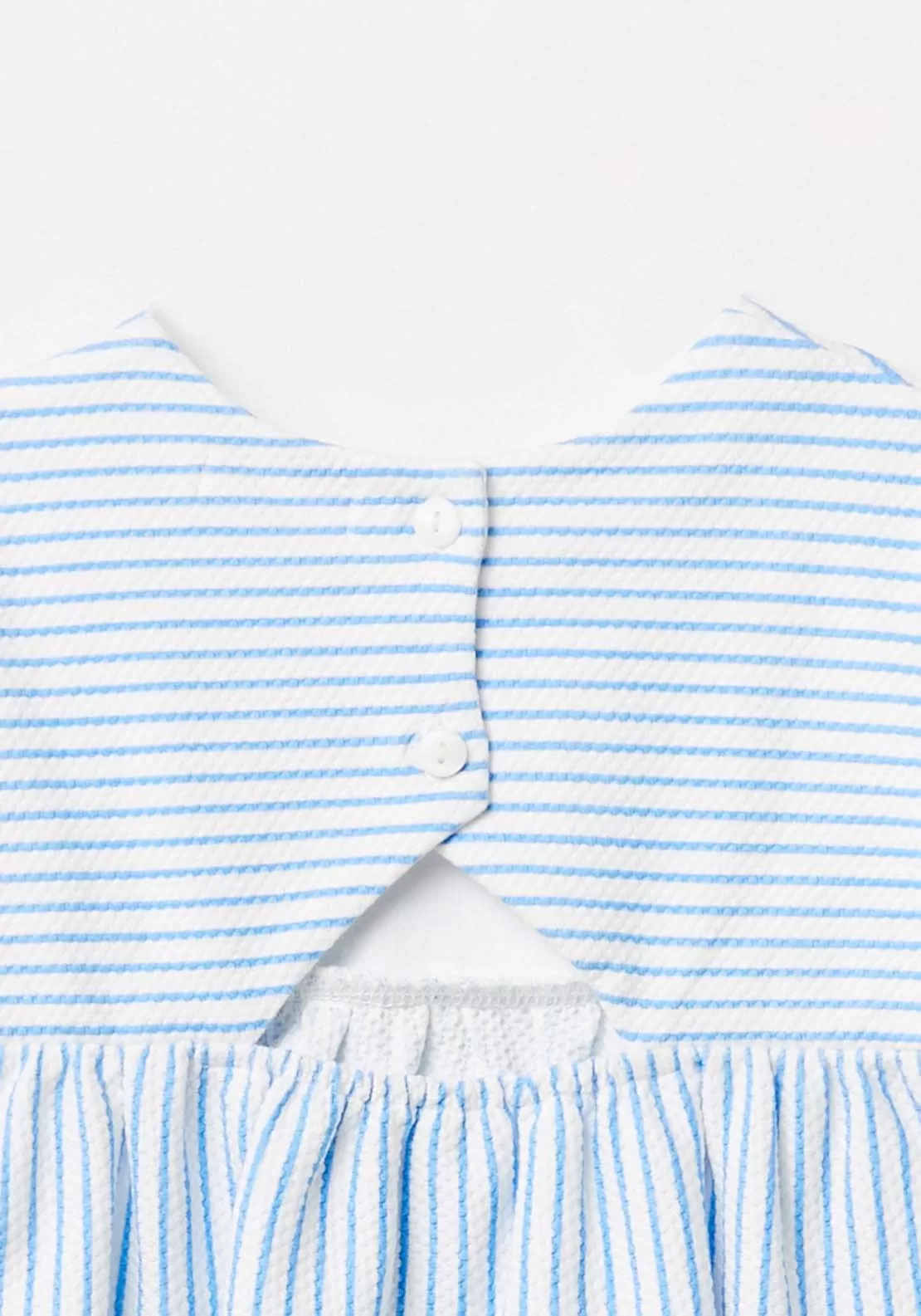 Striped Smock Dress - White