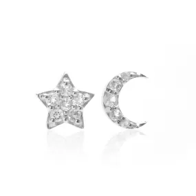 Superfine / Earrings / Celestial / White Topaz   Silver