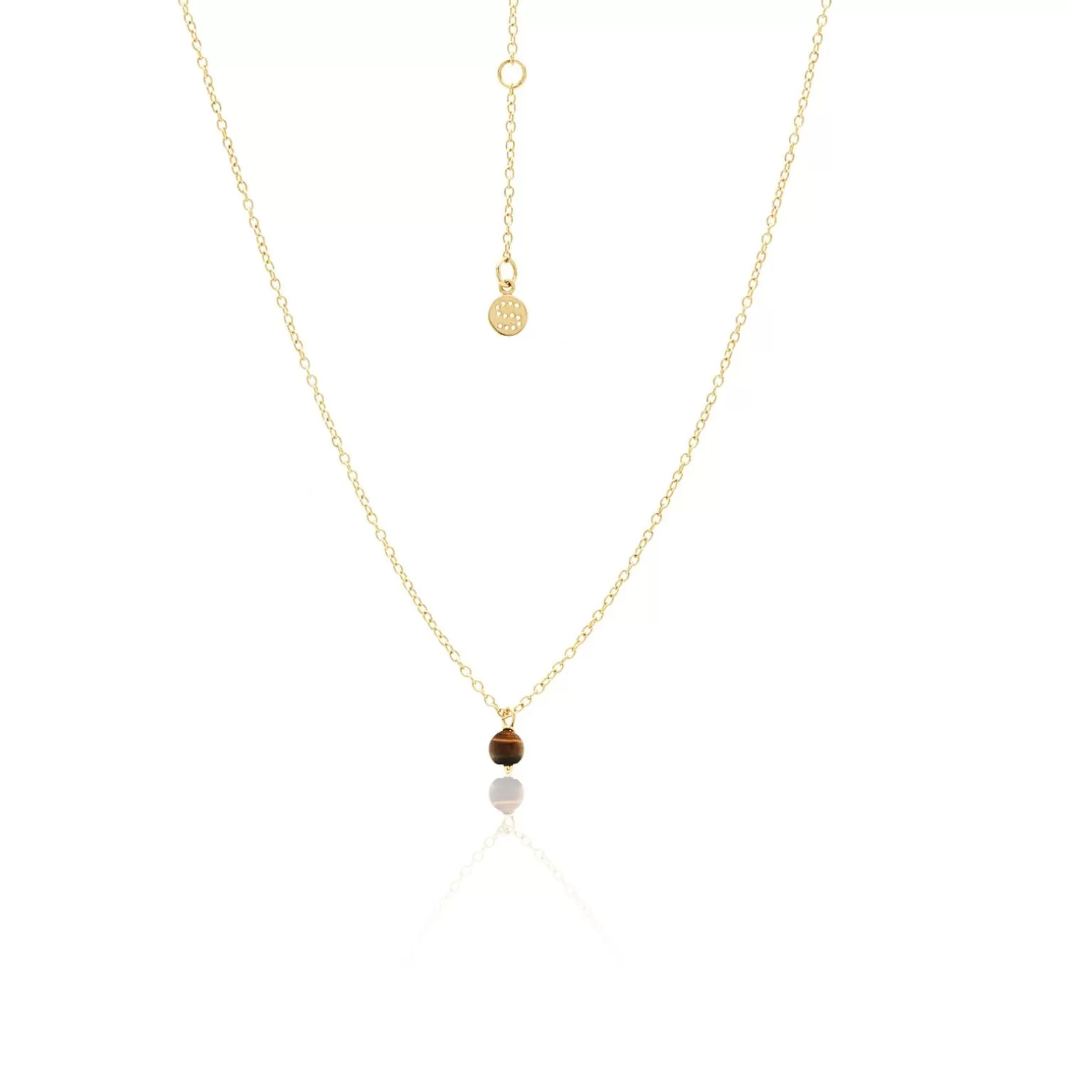 Superfine / Mini Tiger's Eye Necklace / Gold