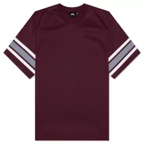 Surfman Mesh Football Jersey - Burgundy