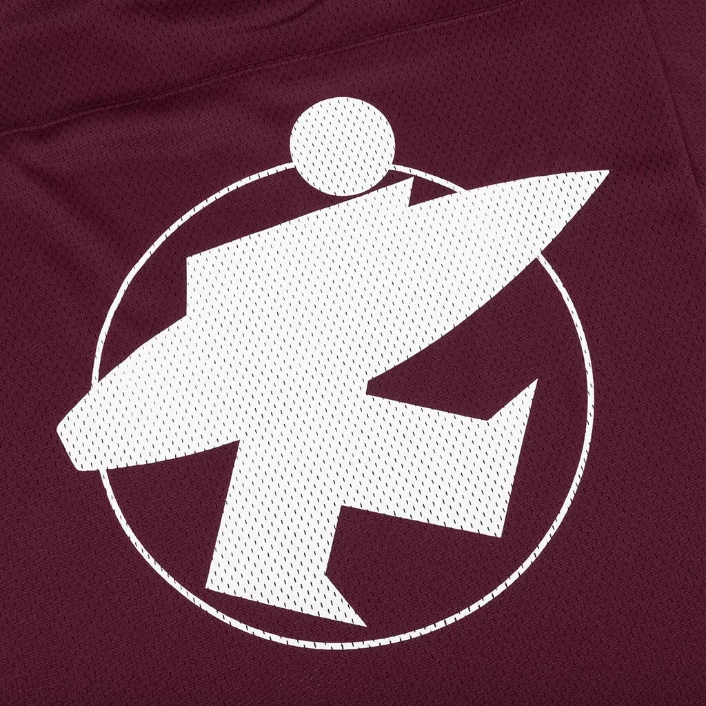 Surfman Mesh Football Jersey - Burgundy