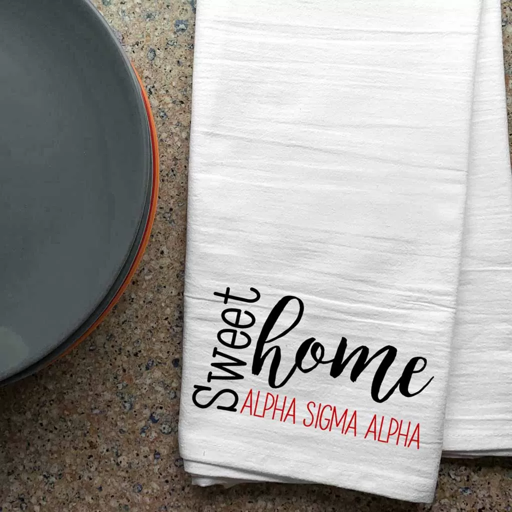 Sweet Home Alpha Sigma Alpha Sorority Kitchen Towel