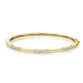 Tacori 18k Crescent Eclipse Slim Satin Bangle