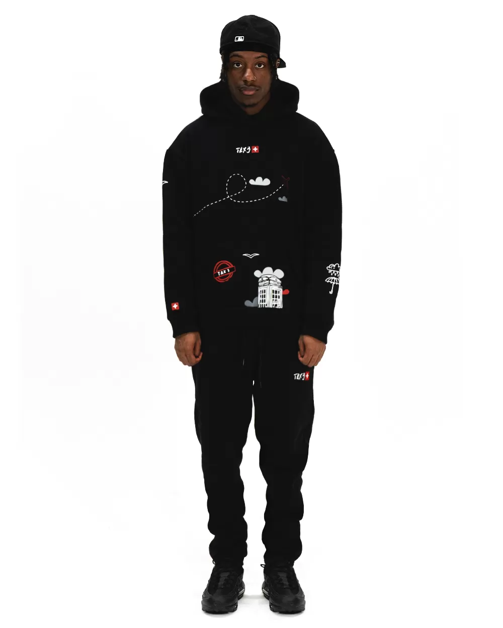 TAX3 L-TOWN HOODIE - BLACK