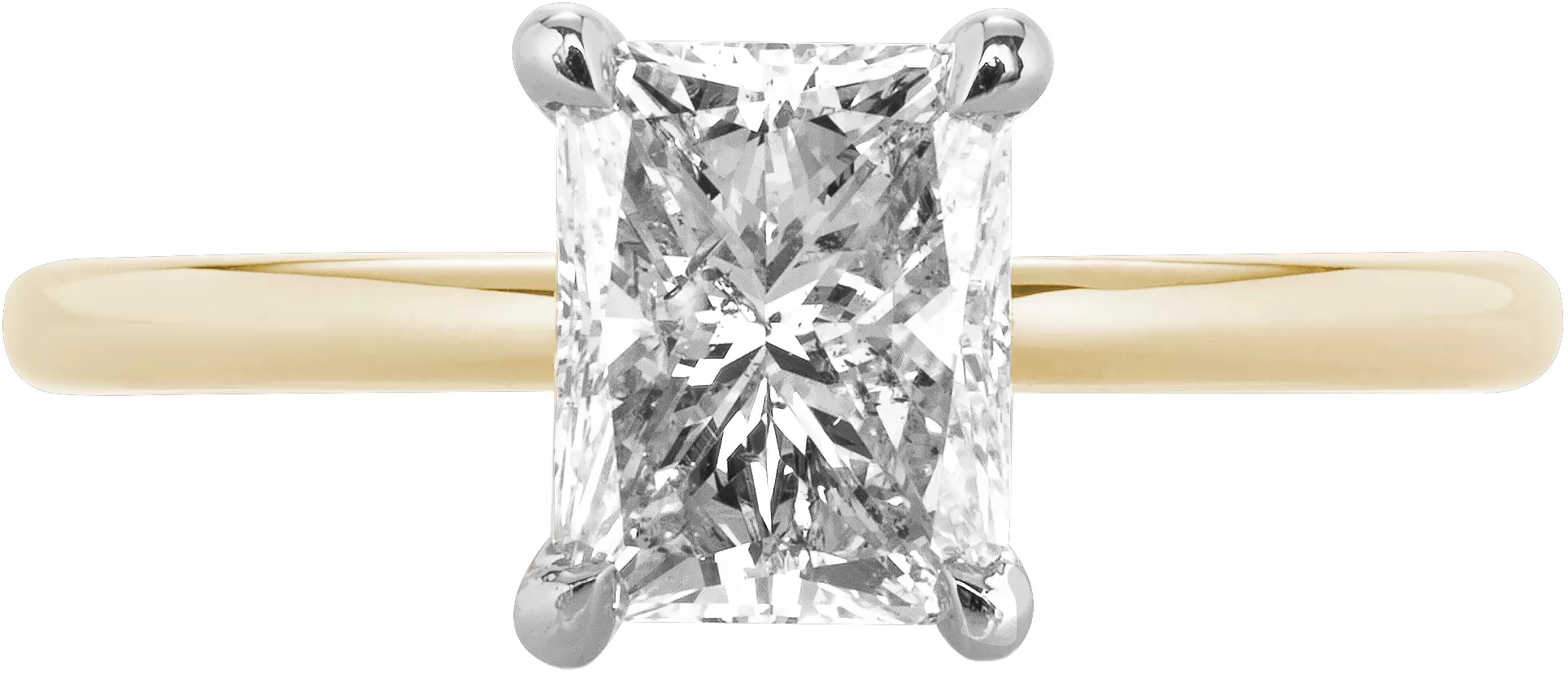 The Signature Solitaire   Hidden Halo | Radiant Diamond