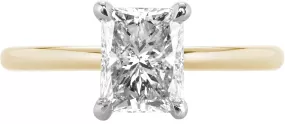 The Signature Solitaire   Hidden Halo | Radiant Diamond