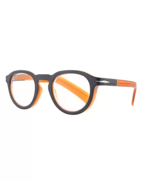 Theodore Blue Light Readers 1.75 (Navy Blue/Transparent Orange)