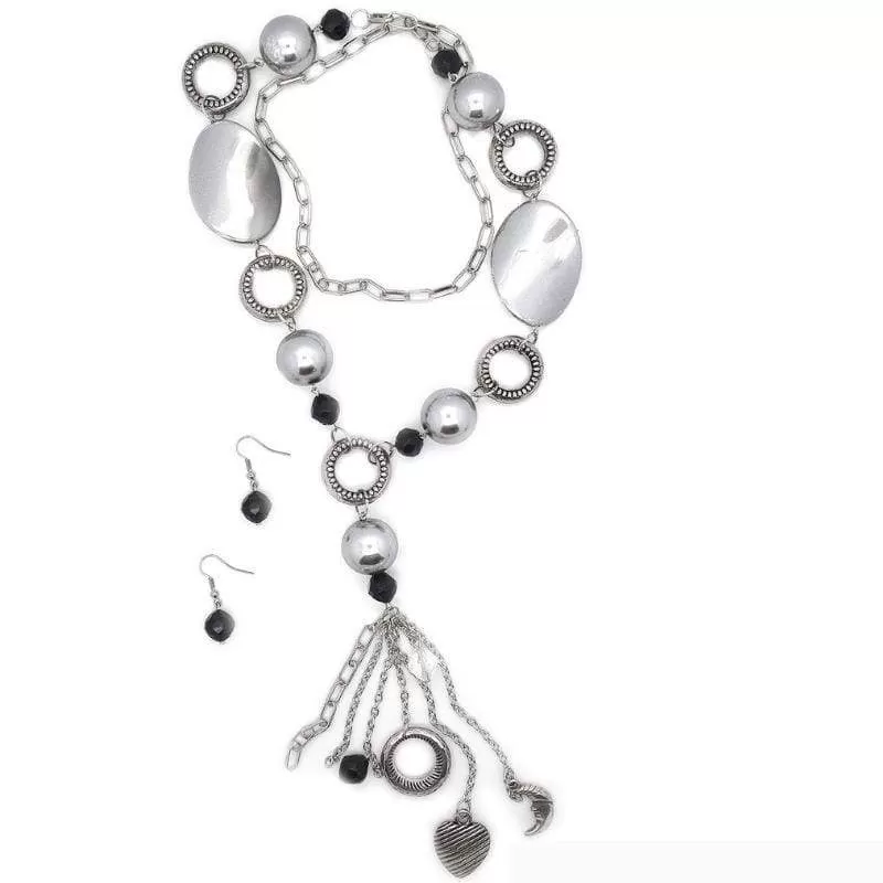 Total Eclipse of the Heart Silver Necklace