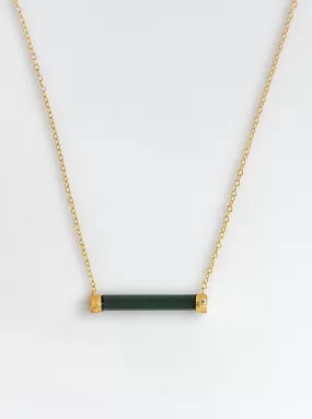 Tourmaline Horizontal Bar With Diamond Necklace