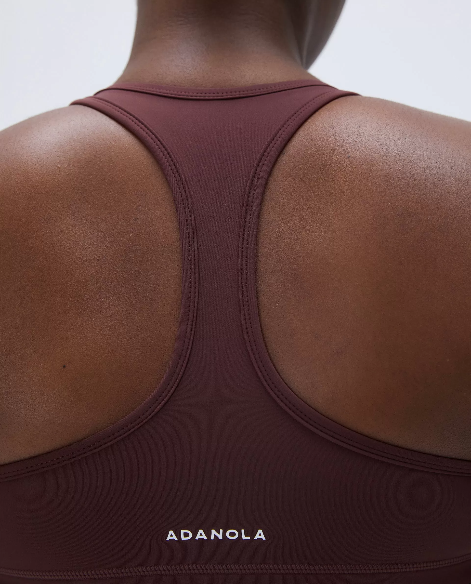 Ultimate Scoop Neck Racer Back Bra - Burgundy