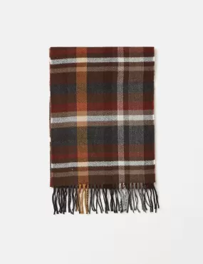 Universal Works Check Scarf - Brown Check