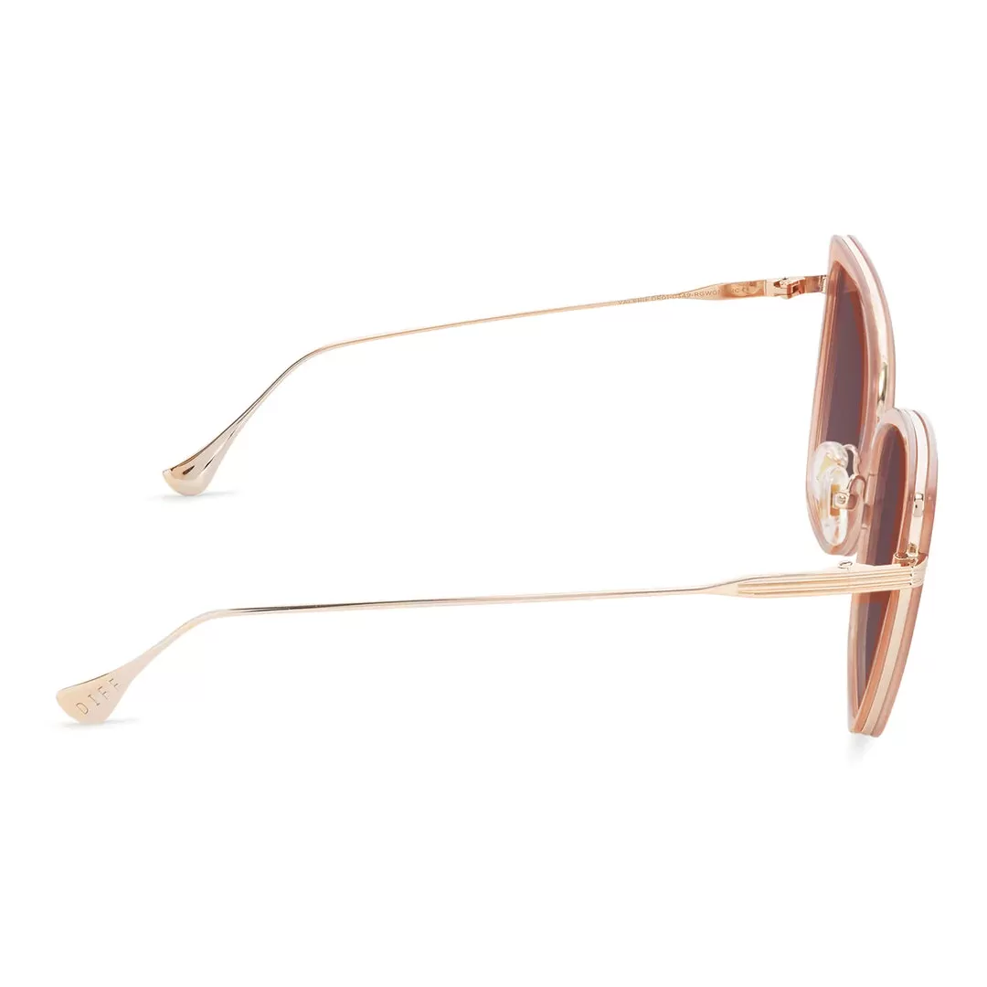 Valerie Rose Gold Wine Gradient Sunglasses