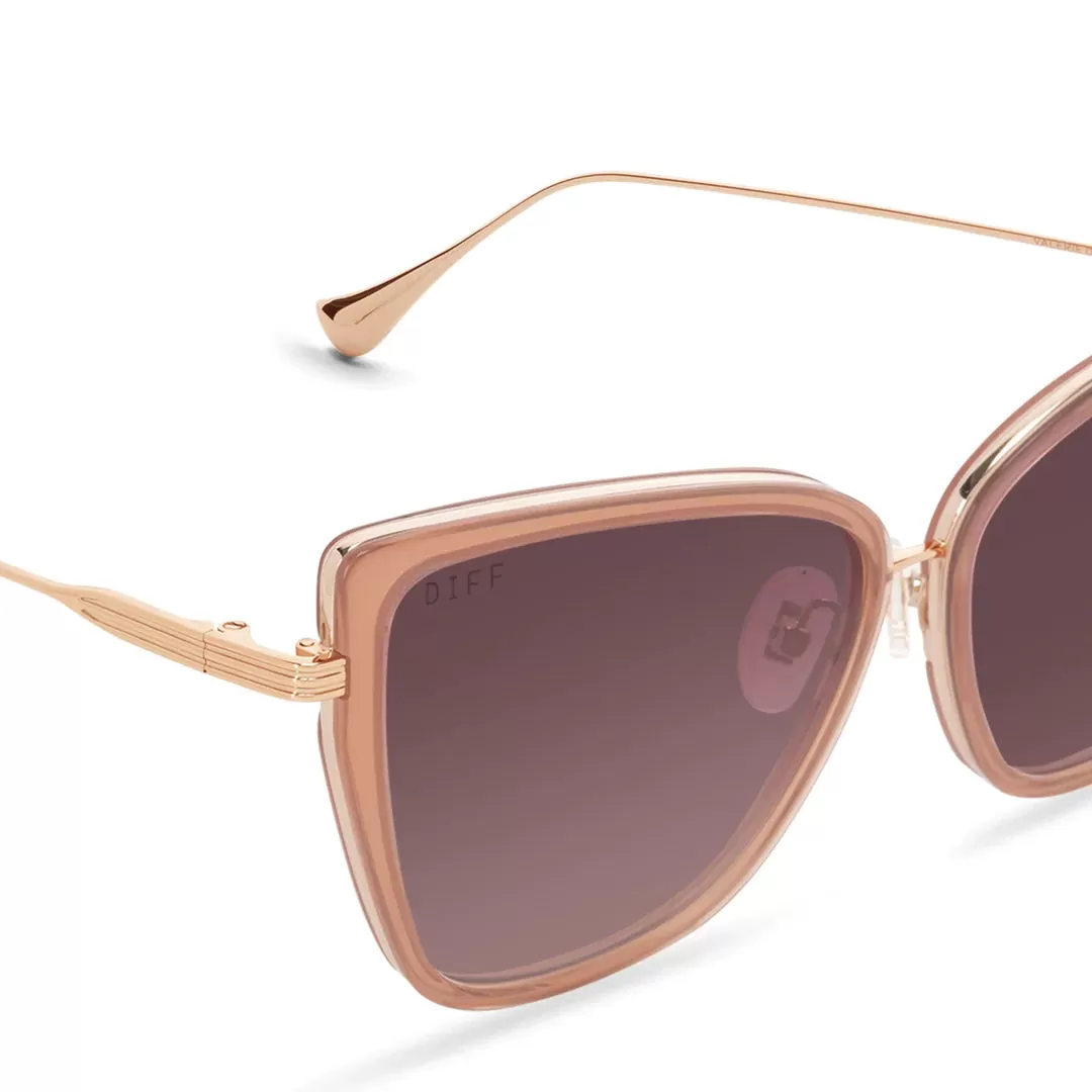 Valerie Rose Gold Wine Gradient Sunglasses