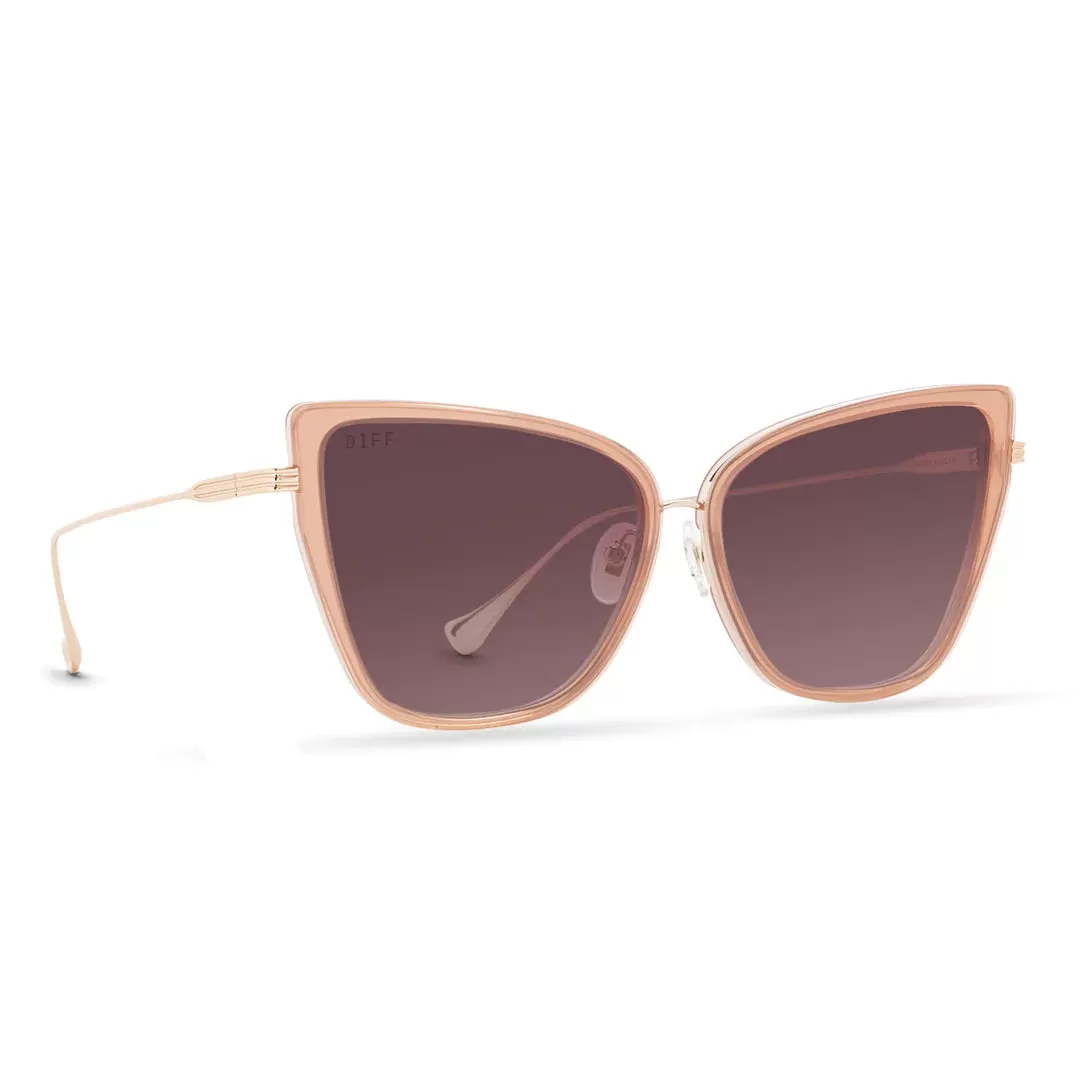 Valerie Rose Gold Wine Gradient Sunglasses