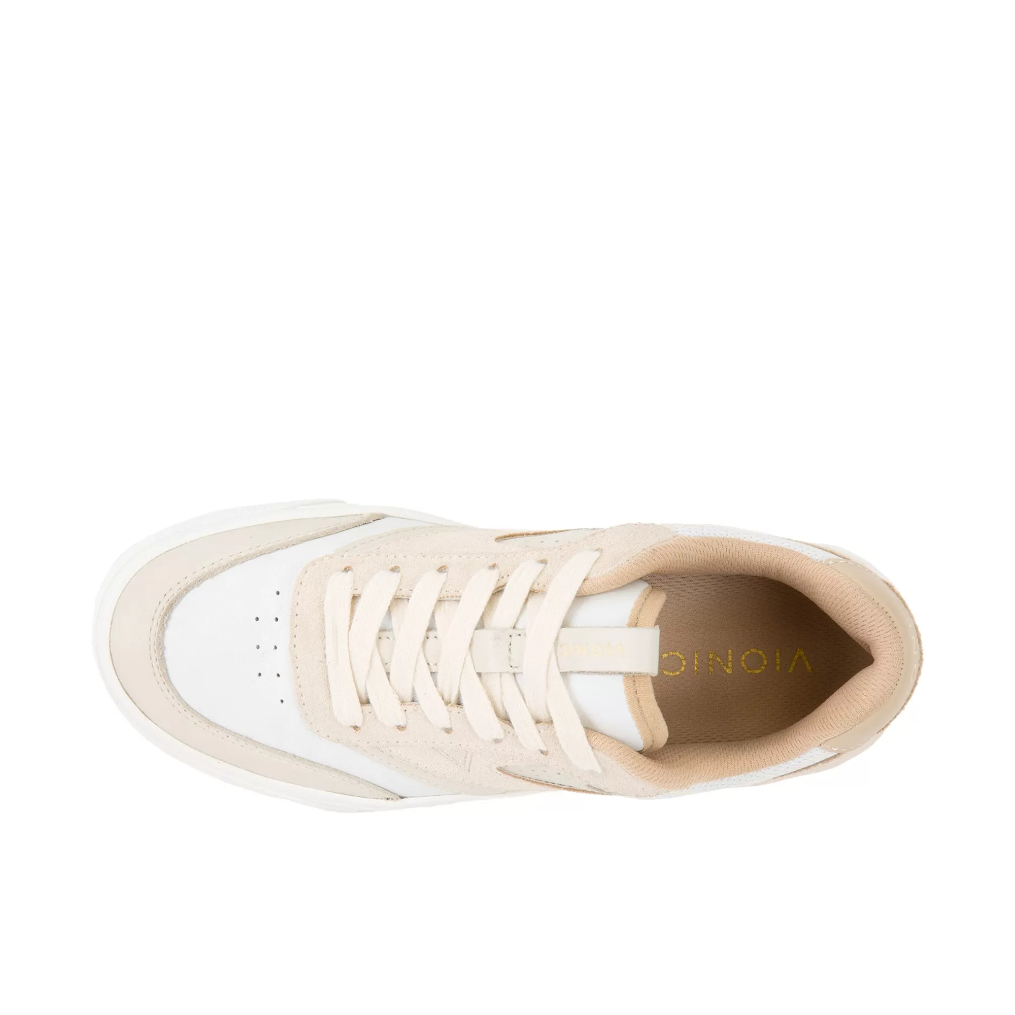 Vionic Womens Karmelle Sneaker Cream White