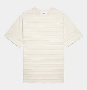 Wax London Dean T-Shirt in Pink Trail Stripe