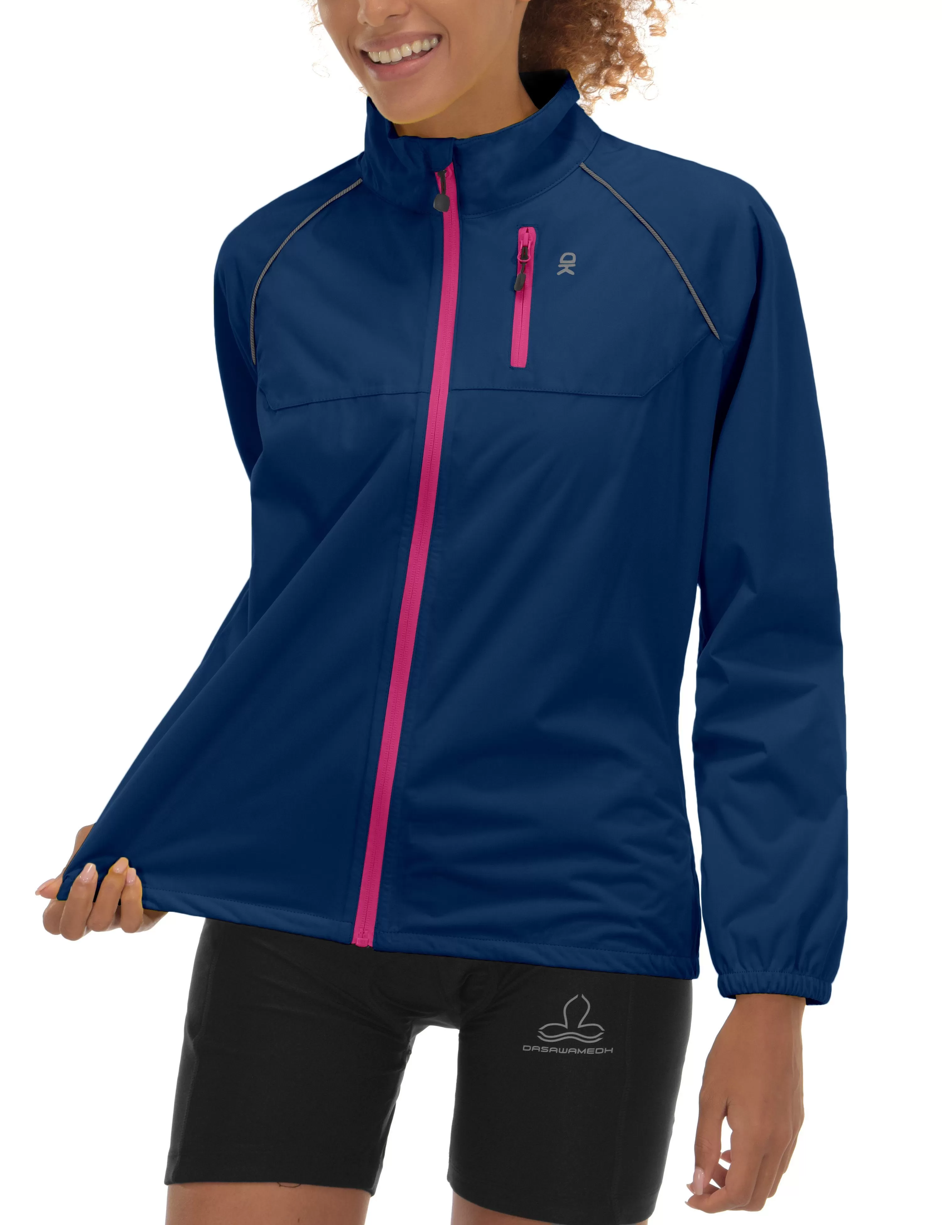 Women's Waterproof Cycling Running Packable Rain Jacket