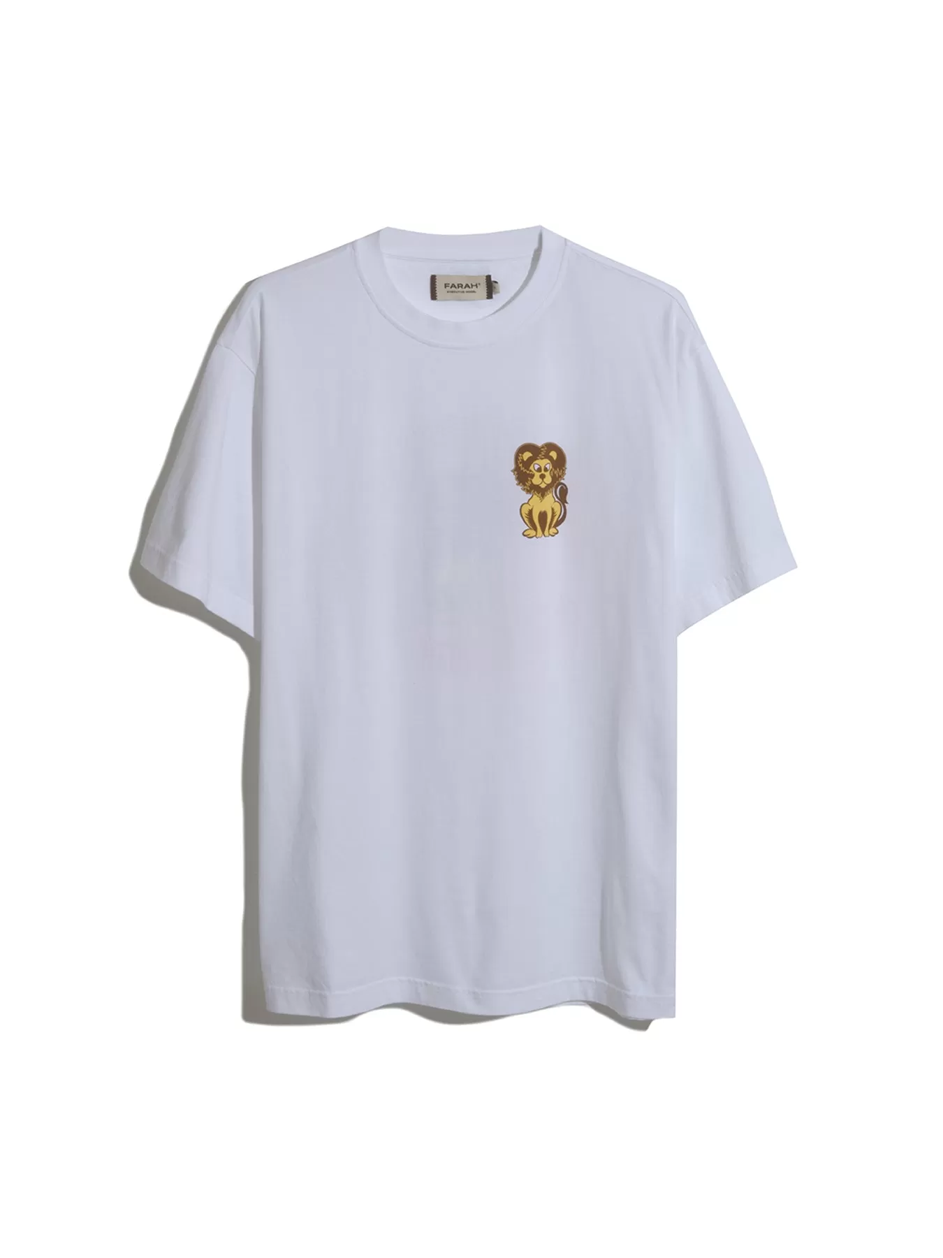 Xavier Lion Graphic Print T-Shirt In White