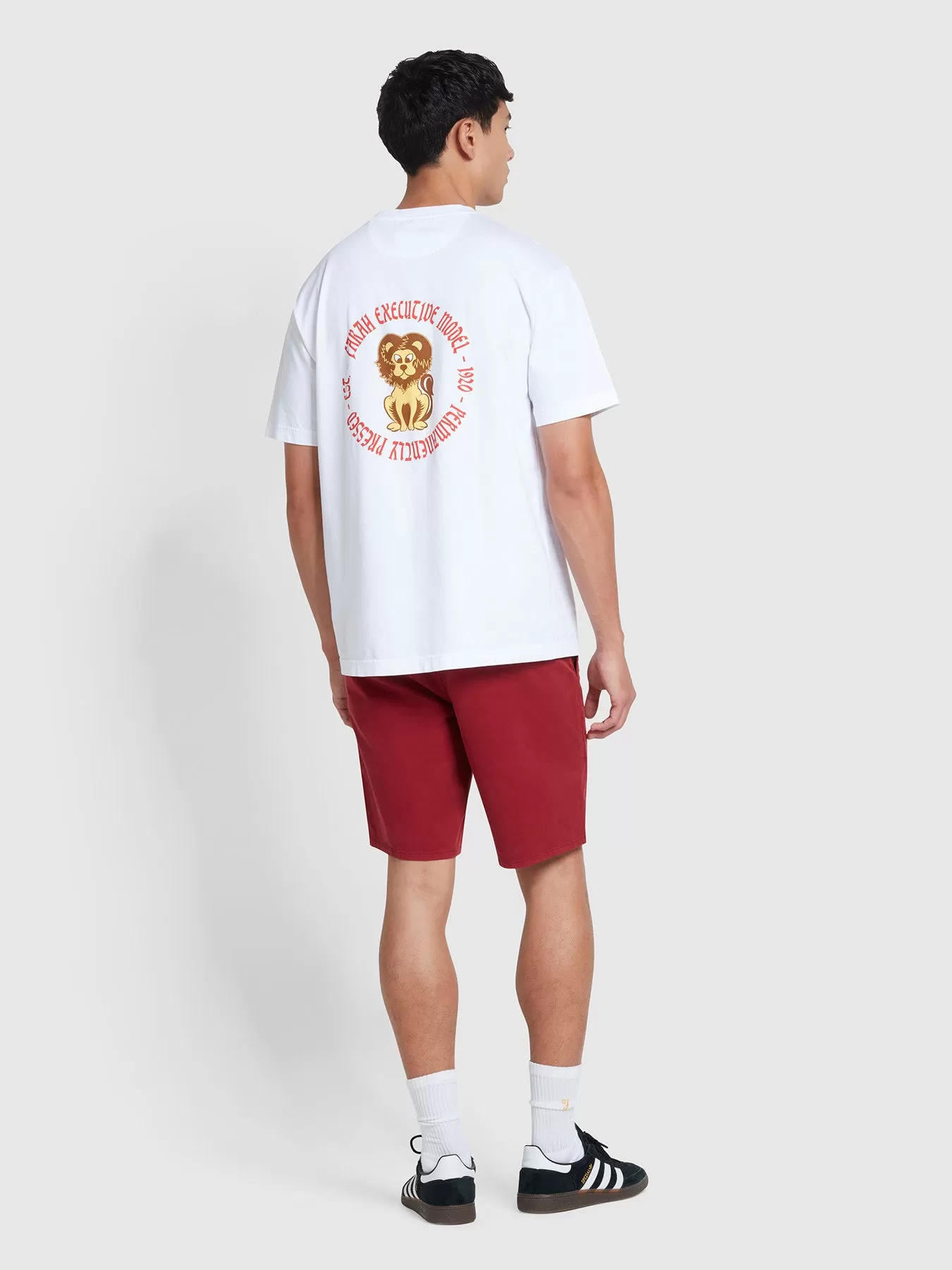 Xavier Lion Graphic Print T-Shirt In White