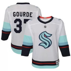 Yanni Gourde Seattle Kraken Youth Away Replica Jersey - White