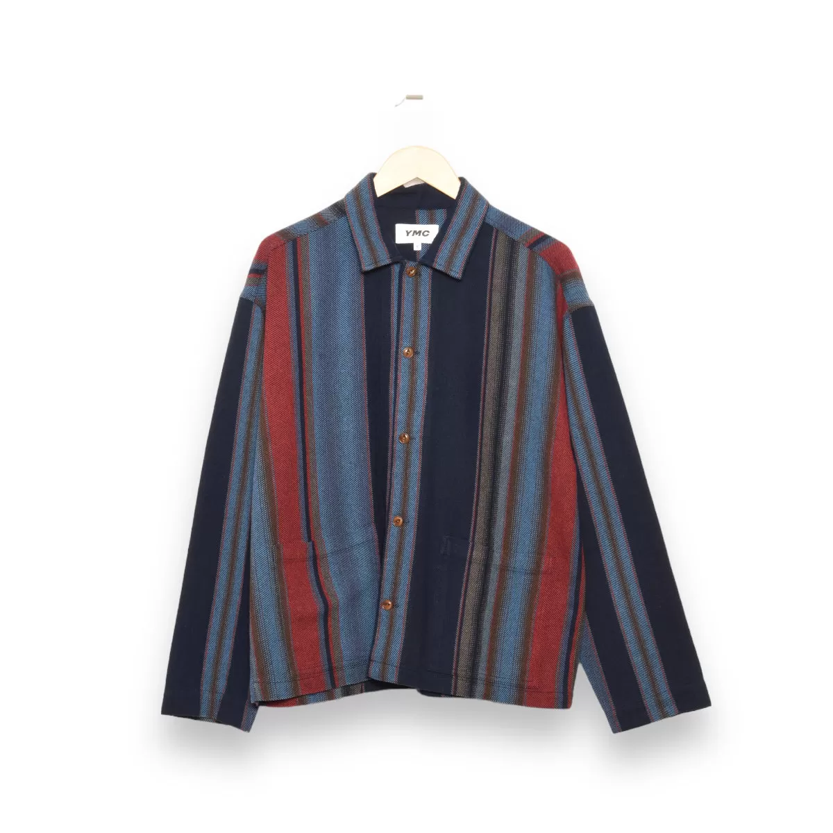 YMC PJ Overshirt blue multi